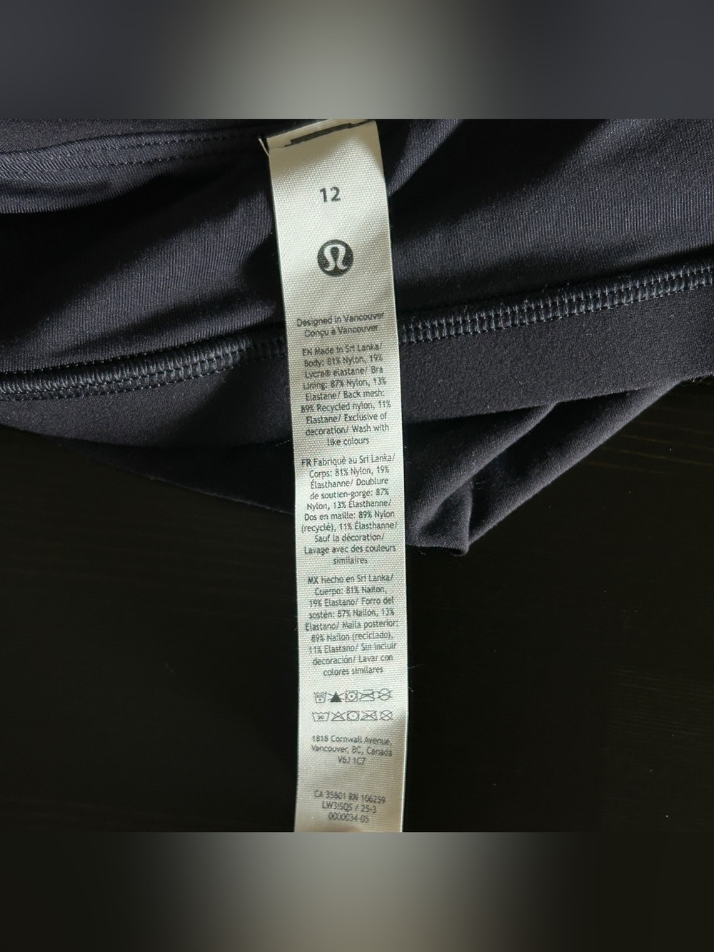 lululemon Align™ Scoop-Back Short-Sleeve Shirt B–D Cups -- Nightmouth (size 12) - Picture 4 of 7